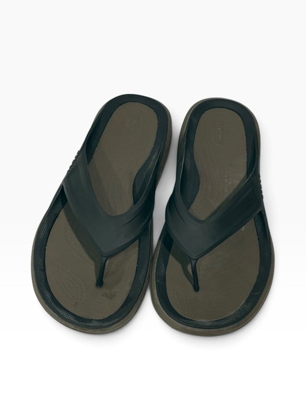 Crocs Men's Swiftwater Wave Flip Flops Brown  Waterproof Thong Sandals Sz 8